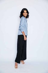 Gloria Blouse - Dusty Blue