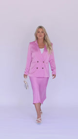 Coco Tailored Jacket - Blush Pink